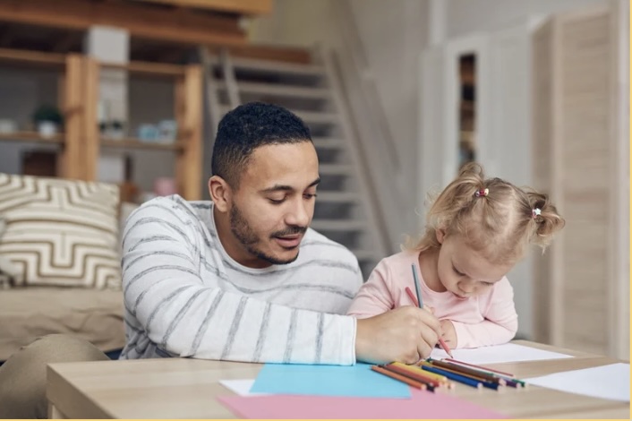 Parent and child learning together